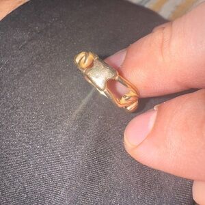 14K Gold Anchors Ring